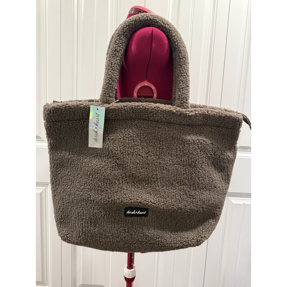 Derek Heart Women's Sherpa Tote Bag Brown